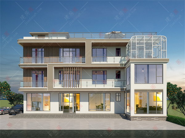 重庆市江津区三层现代别墅设计图，高端大气敢于创新，外观简洁好看