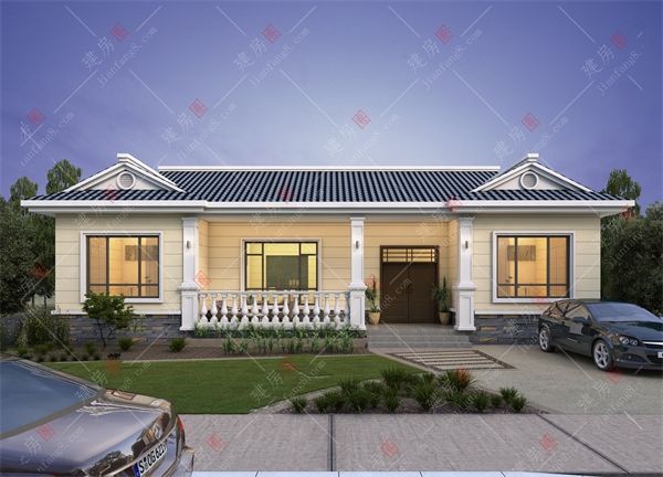 巴中市农村自建房别墅设计施工公司，一层农村自建房别墅，精致温馨接地气