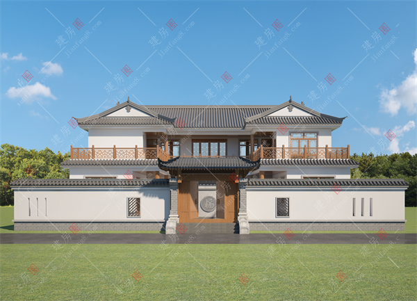 成都新津农村别墅、乡村自建房图纸设计，沿海创业老板返乡建二层豪华三合院